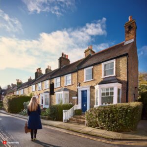 A lady about to view a property